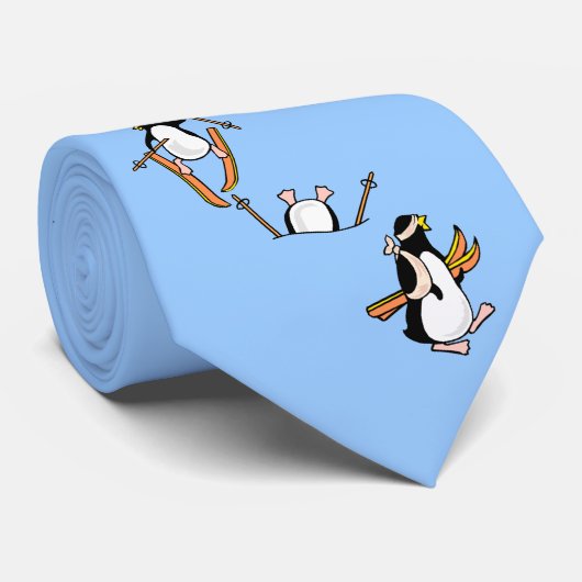 Penguin Ski Adventure Stropdas (Opgerold)