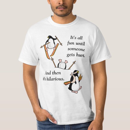 Penguin Ski Adventure T-shirt (Voorkant)