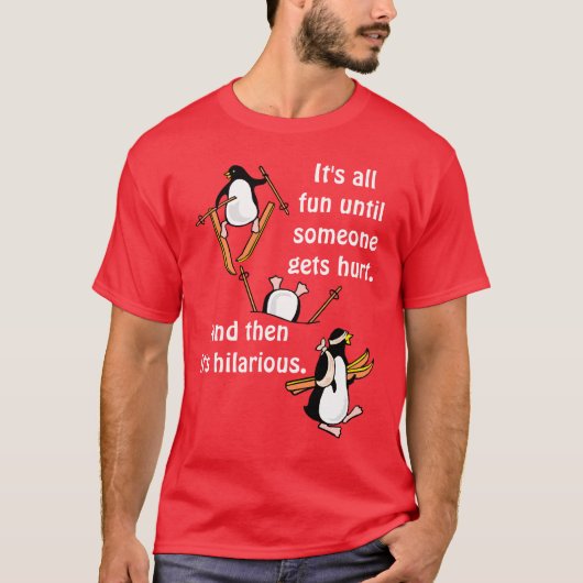 Penguin Ski Adventure T-shirt (Voorkant)