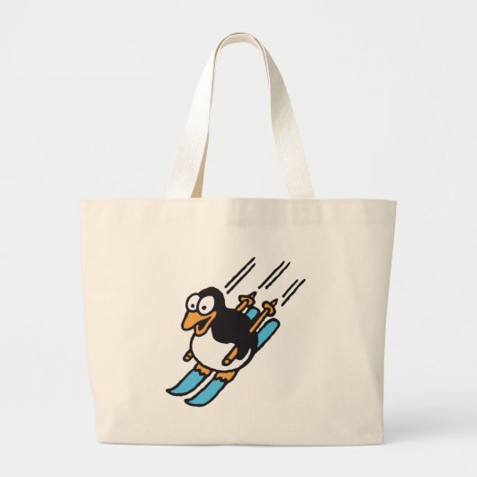 penguin ski grote tote bag (Voorkant)