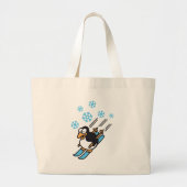 penguin ski grote tote bag (Voorkant)