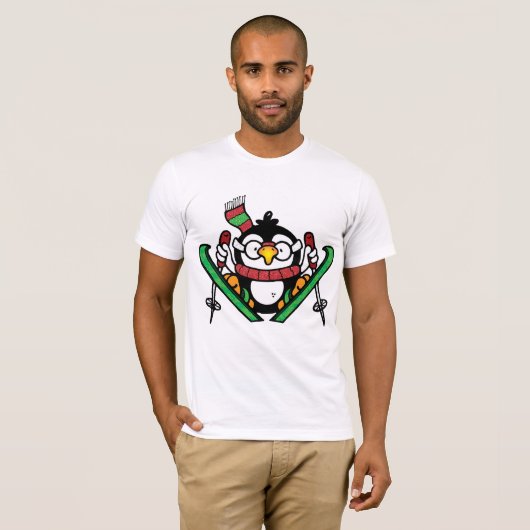 Penguin Ski Jumping Mannen T-shirt (Voorkant volledig)