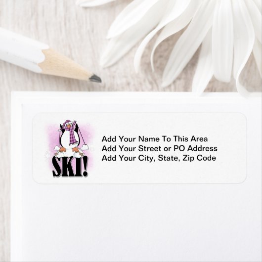 Penguin Ski Tshirts en geschenken Etiket (Insitu)