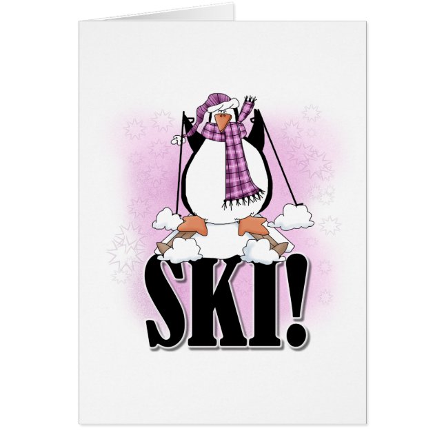 Penguin Ski Tshirts en Gifts (Voorkant)