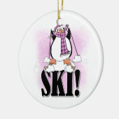 Penguin Ski Tshirts en Gifts Keramisch Ornament (Links)