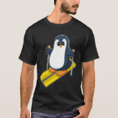Penguin Skiën Wintersport T-shirt (Voorkant)