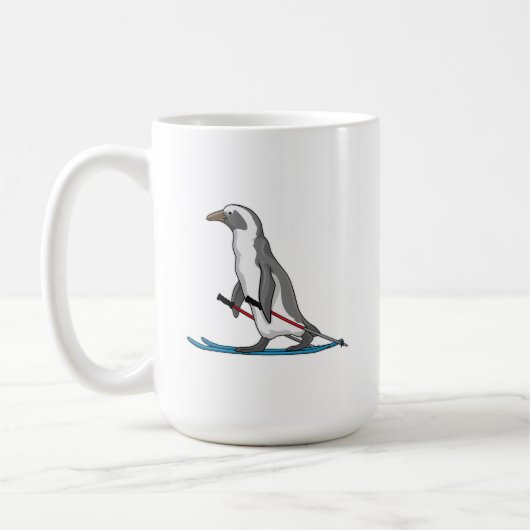 Penguin Skier Ski Koffiemok (Links)