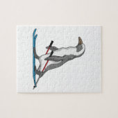 Penguin Skier Ski Legpuzzel (Horizontaal)