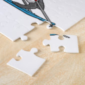 Penguin Skier Ski Legpuzzel (Zijkant)