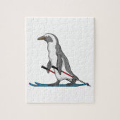 Penguin Skier Ski Legpuzzel (Verticaal)