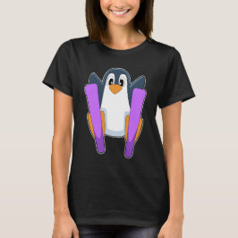Penguin Skier Ski T-shirt