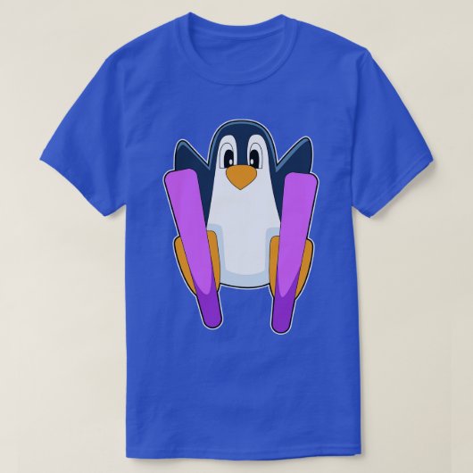 Penguin Skier Ski T-shirt (Design voorkant)