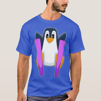 Penguin Skier Ski T-shirt