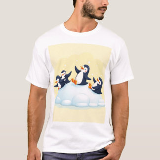 Penguin Slide T-shirt Design