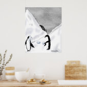 Penguin Snowball Fight Print (Keuken)
