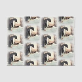 Penguin Snowball Fight Tissue Paper Tissuepapier