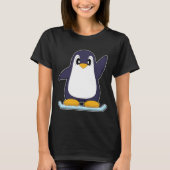 Penguin Snowboarder Snowboard Winter sports T-shirt (Voorkant)