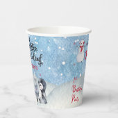 Penguin | Snowman Winter ONEderland 1e verjaardag Papieren Bekers (Links)