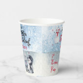 Penguin | Snowman Winter ONEderland 1e verjaardag Papieren Bekers (Rechts)