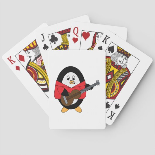 Penguin speelt gitaarmuziek pokerkaarten (Achterkant)