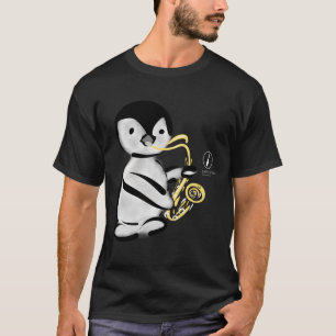 Penguin speelt saxofoon t-shirt