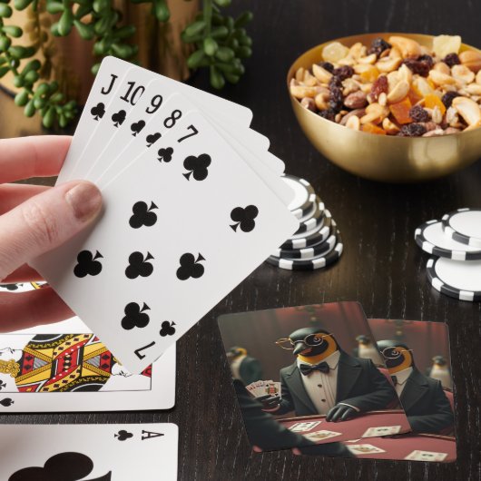 Penguin spelen poker speelkaarten (Insitu)