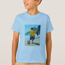 Penguin spelen voetbal T-shirt