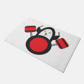 Penguin Speling Drums Schattig Deurmat (Schuin)