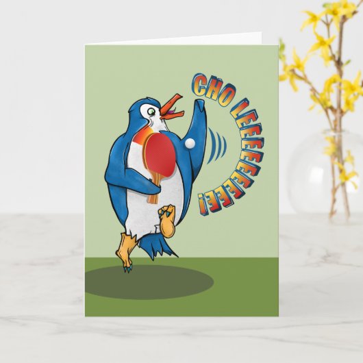 Penguin-speltafeltennis Kaart (Gele Bloem)