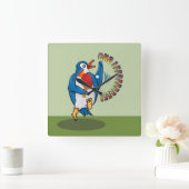 Penguin-speltafeltennis Vierkante Klok (Huis)