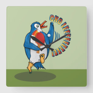 Penguin-speltafeltennis Vierkante Klok