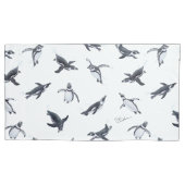 Penguin Squadron | Ocean Art Design Kussensloop (Voorkant-Links)