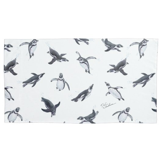 Penguin Squadron | Ocean Art Design Kussensloop (Voorkant-Links)