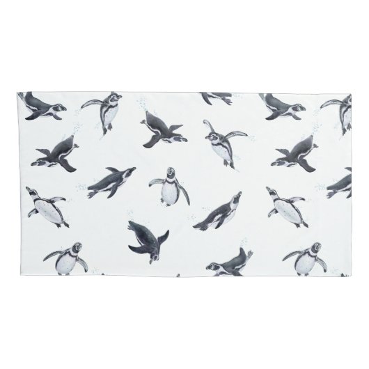 Penguin Squadron | Ocean Art Design Kussensloop (Achterkant-Rechts)