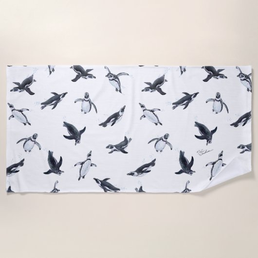 Penguin Squadron | Ocean Art Design Strandlaken (Voorkant)