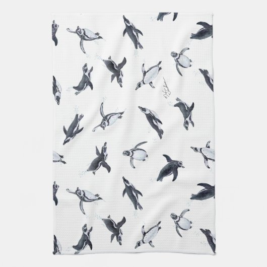 Penguin Squadron | Ocean Art Design Theedoek (Verticaal)