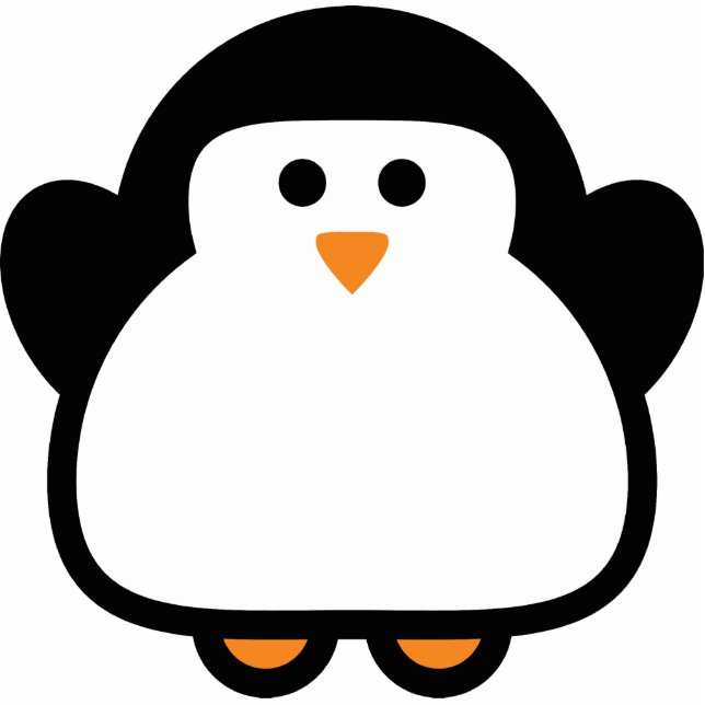 Penguin Staand Fotobeeldje (Voorkant)