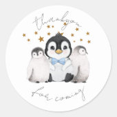 Penguin Star Party Thankyou Sticker (Voorkant)