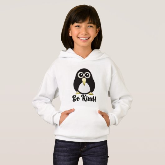 Penguin Statement / Message Pullover Hoodie (Voorkant volledig)