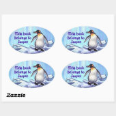 Penguin Stationery Ovale Sticker (Vel)