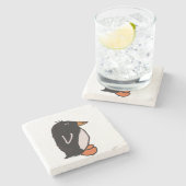 Penguin Stenen Onderzetter (Zijkant)