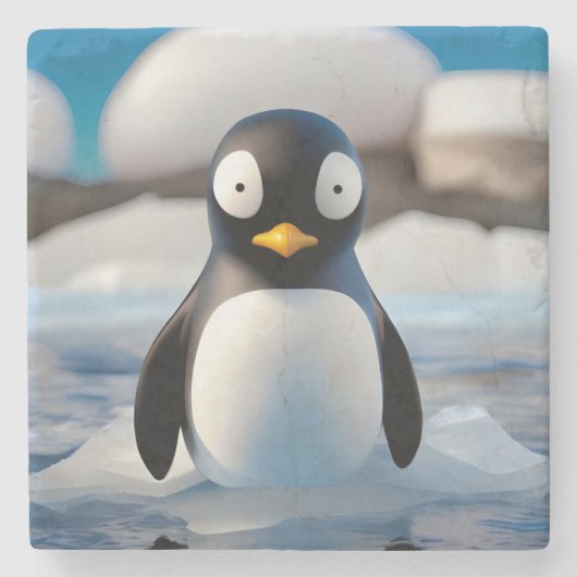 Penguin Stenen Onderzetter (Voorkant)