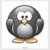 PENGUIN STICKER, EXTRA GROTE DECAL STICKER (Vel)