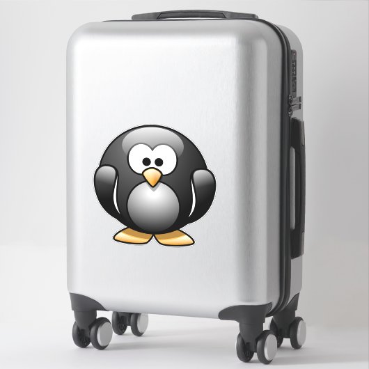 PENGUIN STICKER, EXTRA GROTE DECAL STICKER (Koffer)