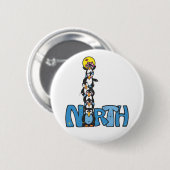 Penguin-stijl Noordpool Ronde Button 5,7 Cm (Voorkant /achterkant)