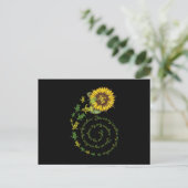 Penguin Sunflower Briefkaart (Staand voorkant)
