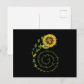 Penguin Sunflower Briefkaart (Voorkant / Achterkant)