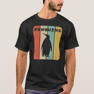Penguin  Sunset Retro Cute Women's Penguin T-shirt