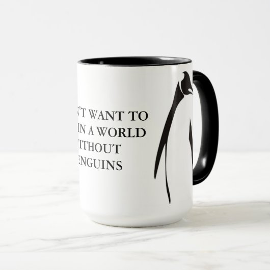 Penguin Support Coffee-Mok (Combo Mok, 15 oz) Mok (Voorkant rechts)