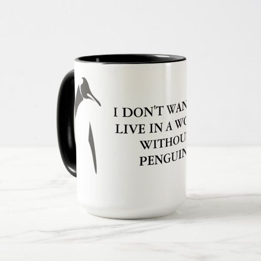 Penguin Support Coffee-Mok (Combo Mok, 15 oz) Mok (Voorkant links)